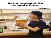 Gro�es Glas als Abendgetr�nk