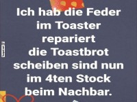 Toasterreparatur mit unerwartetem Ergebnis