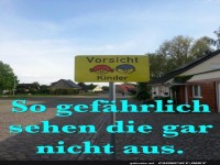 Humorvoller Blick auf Kinderschilder