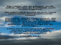 die liebe, die du pflegst