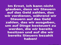 Steuern zahlen auf unser steuergeladenes Leben