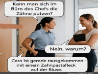 Zahnpasta-Detektiv im B�ro