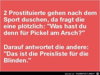 2 Prostituerte gehen nach dem Sport duschen........