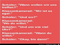 2 Sch�ler verabreden sich...