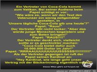 Ein Vertreter von Coca-Cola kommt zum Vatikan