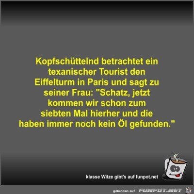 Kopfschüttelnd-betrachtet-ein-texanischer-Tourist-den....jpg von Fossy