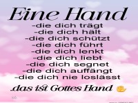 eine hand, die dich trägt