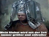 Originales Aluhut Kunstwerk