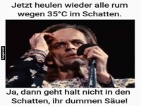 Hitze im Schatten - warum jammern?