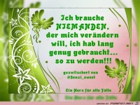 Ich brauche NIEMANDEN