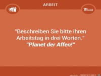 Arbeitstag in 3 Worten