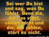 sei wer du bist und sag, was du fhlst...........