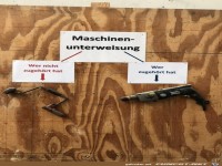 Besser man hört bei der Maschineneinweisung zu