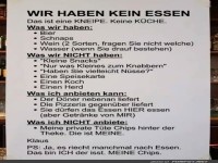 Wir haben kein Essen