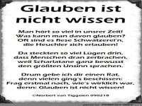 Glauben ist nicht wissen 2018