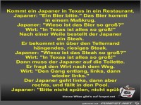 Kommt ein Japaner in Texas in ein Restaurant