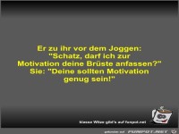 Er zu ihr vor dem Joggen