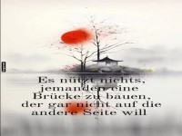 Kunstwerk mit Zitat ber Brcken und Reisen