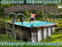 Morgendlicher Mut im Mini-Pool