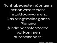 Planungschaos dank Lottomisserfolg