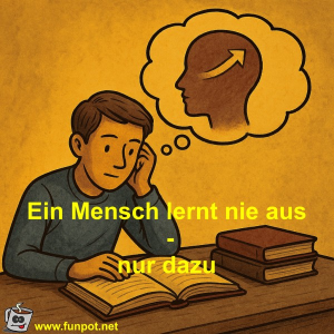 Ein-Mensch-lernt-nie-aus---nur-dazu.png von Fossy