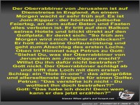 Der Oberrabbiner von Jerusalem ist auf Dienstreise in...