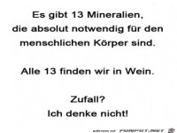 13 Mineralien in Wein
