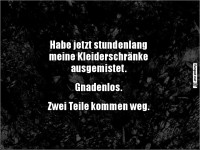 Der gnadenlose Kleiderschrank-Kampf