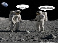Mond-Fu�ball: Unerwartete Begegnung