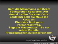 Geht die Mausmama mit ihrem Tchterchen spazieren