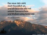 das neue Jahr sieht mich freundlich an