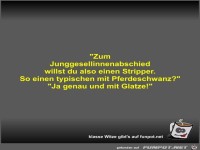 Zum Junggesellinnenabschied willst du also einen Stripper