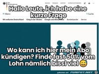 Ich will das Abo k�ndigen