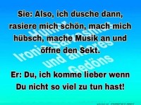 Humorvoller Dialog �ber Vorbereitungen