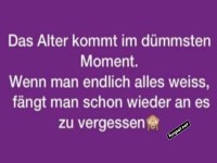 Das Alter und das Vergessen