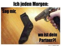Morgendliches Socken-Drama