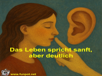 Das Leben spricht sanft, aber deutlich