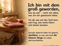 Mit Einfachheit gro� geworden