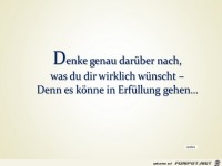 Denke genau darueber nach