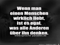Wenn man einen Menschen wirklich liebt