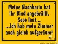 Schild aufraeumen