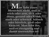 Man liebt einen Menschen nicht