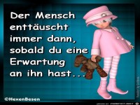 Der Mensch enttaeuscht