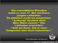 Die uners�ttliche Blondine treibt es zum 17
