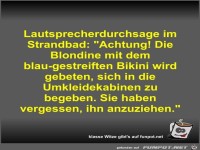 Lautsprecherdurchsage im Strandbad