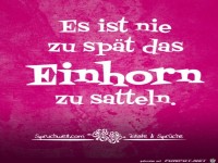 Es ist nie zu Spt