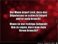das B�geleisen b�gelt schlecht...