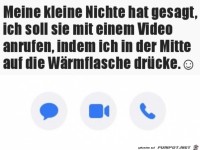 Die W�rmflasche in der Mitte
