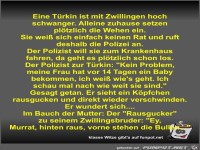 Eine Türkin ist mit Zwillingen hoch schwanger