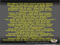 Ein Mann hat sich einen Anzug n�hen lassen